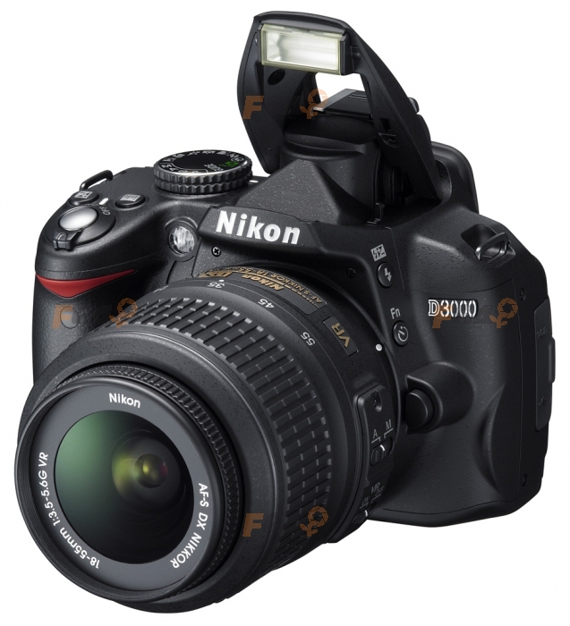 Dslr Nikon D3000 kit AF-s 18-55mm f/3.5-5.6 G VR