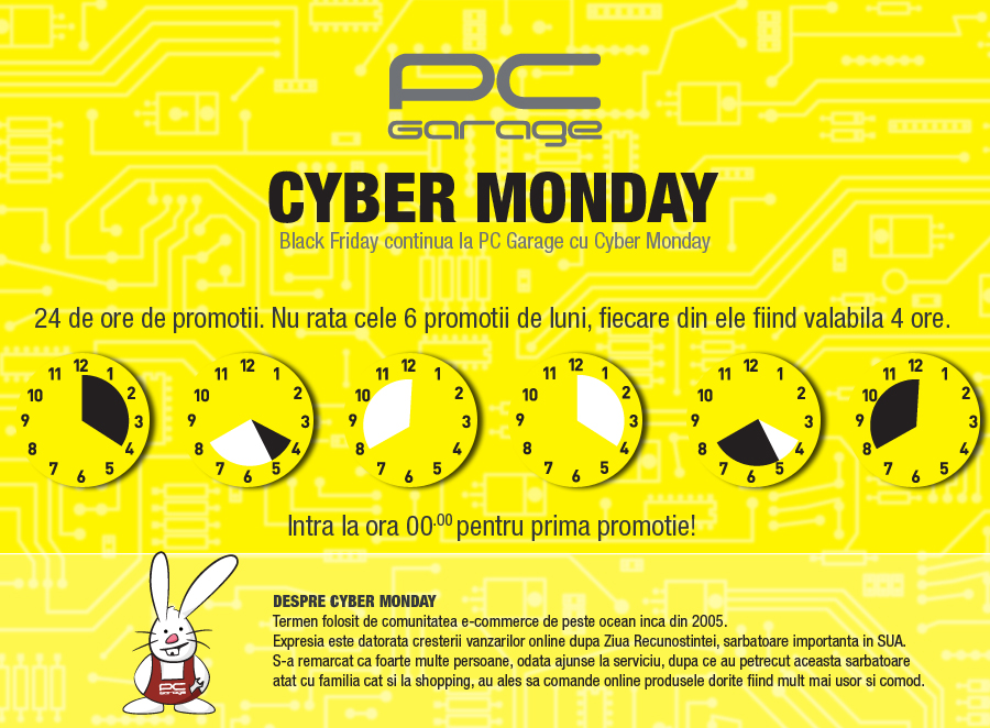 Cyber Monday la PC Garage